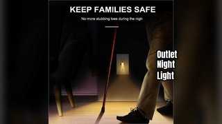 USB আউটলেট নাইট লাইট 5V 4.8A ট্যাম্পার প্রতিরোধী